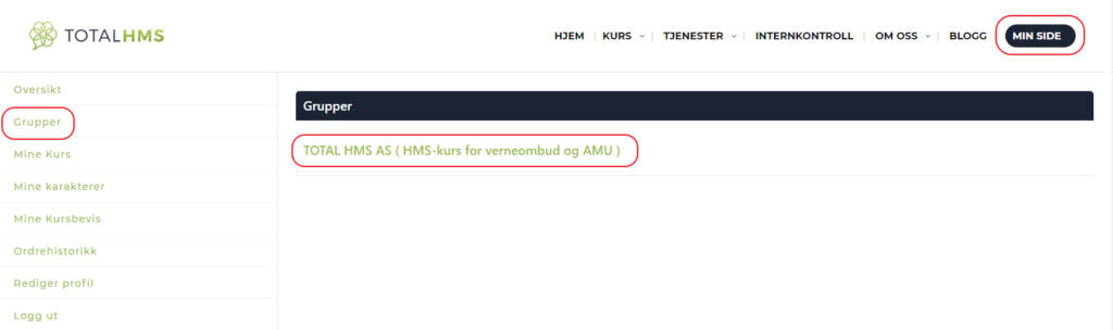 velg grupper